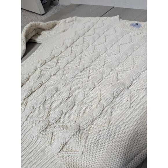 VTG Jarrod's Cable Knit Mens Sweater Cream Size L Fisherman, Old man - Picture 3 of 5